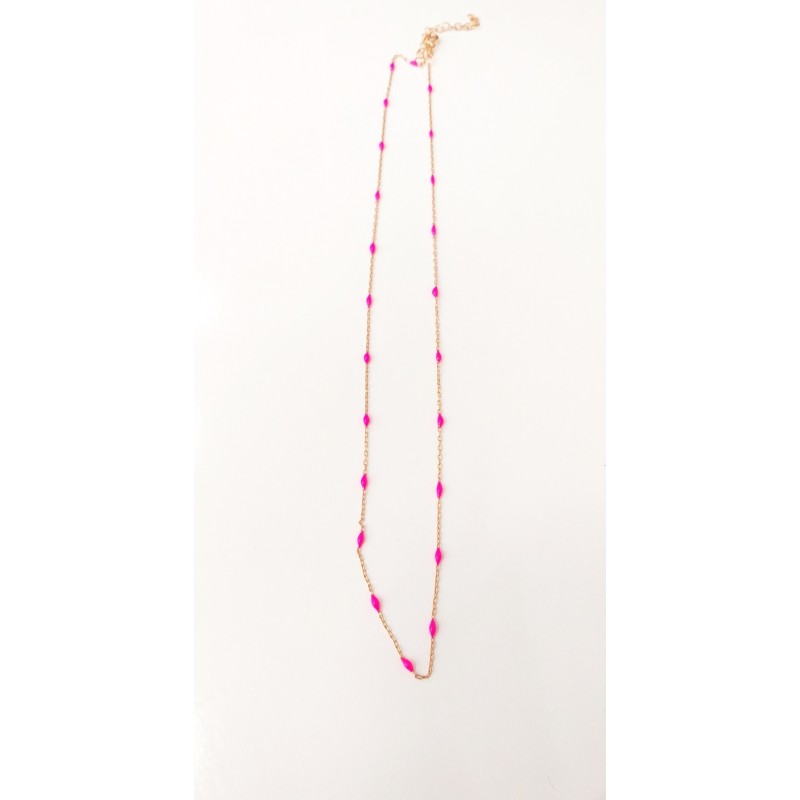 ZİNCİR KOLYE NEON PEMBE